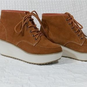 Shellys London Wedge Suede Ankle Boots